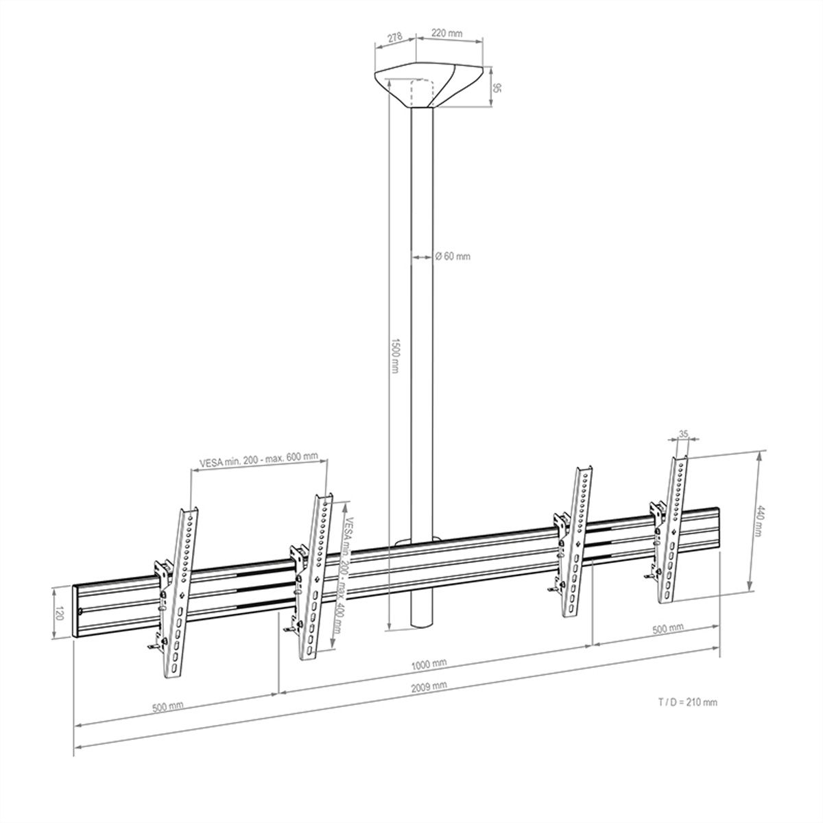 Hagor Deckenhalterung CPS D2L 46-65"