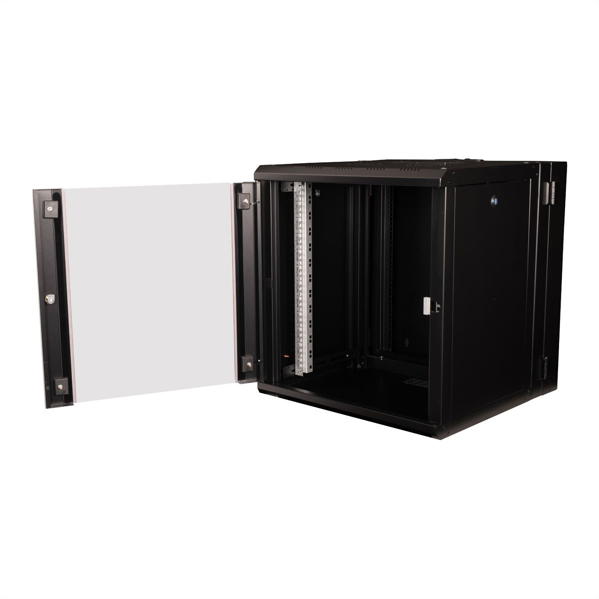 ROLINE 19-Zoll Wandgehäuse Pro 12 HE, 600x600 BxT zweiteilig schwenkbar schwarz
