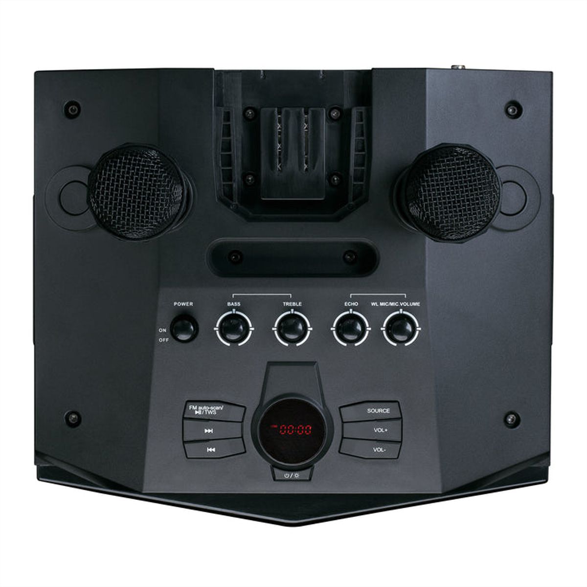 Lenco PA-220BK, 2 microphones,, BT, lumière de fête, 120W RMS