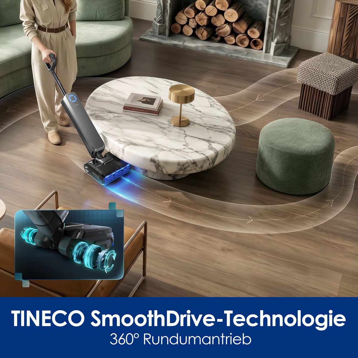 Tineco FLOOR ONE Station S9 Scientist, Aspirateur laveur