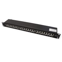 VALUE Panneau de brassage Cat.6A (Classe EA) 19", 24 ports, blindé, noir