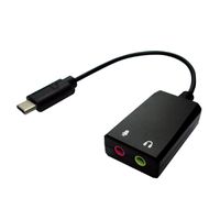 VALUE Adaptateur type C - 2x 3,5mm audio, M/F, 0,13 m