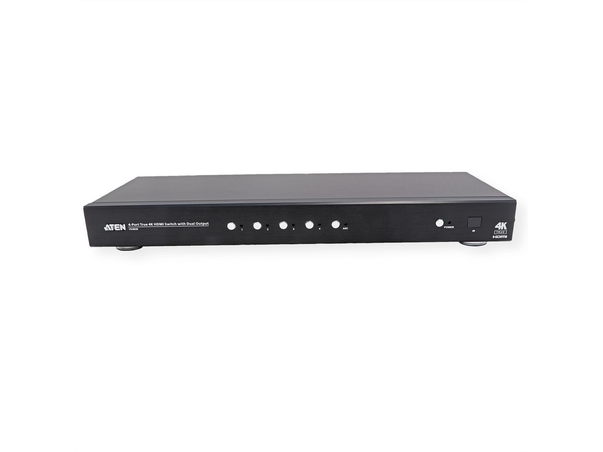 ATEN VS482 Commutateur HDMI True 4K à 4 ports, avec deux sorties