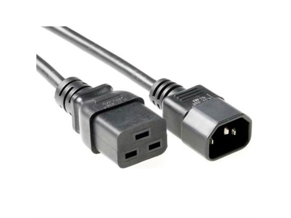 Adapter-Netzkabel IEC60320 Stecker C14 auf Buchse C19 1.8m 1.5mm2