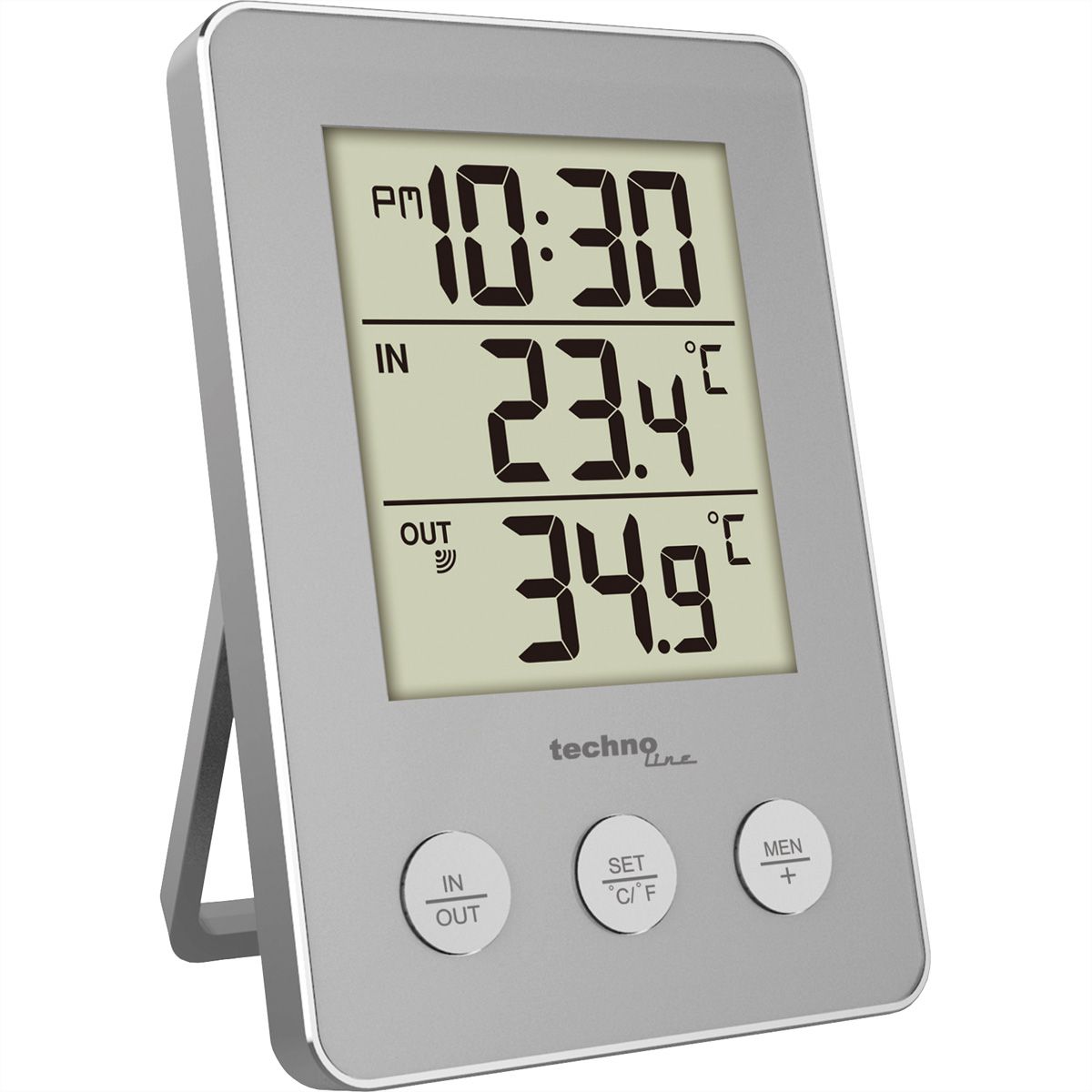 Technoline Station de température WS9175 gris Indicateur de température intérieure et extérieure