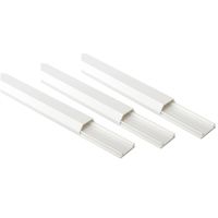 Schönenberger Goulottes de câbles, 3 pièces de 1m, 22x10mm, autocollantes