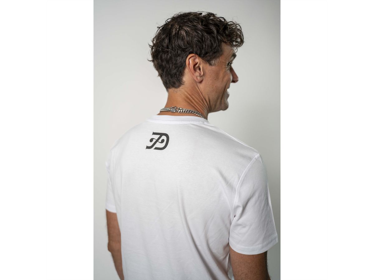 Kurz auf Stop Shirt weiss (Unisex), S