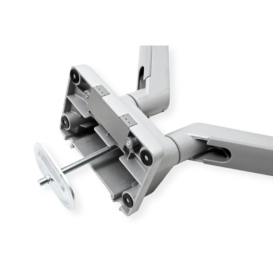 ROLINE Support double LCD, vérin à gaz, 5 articulations, fixation sur bureau, 17-23", jusqu'à 2x 9 kg, argent