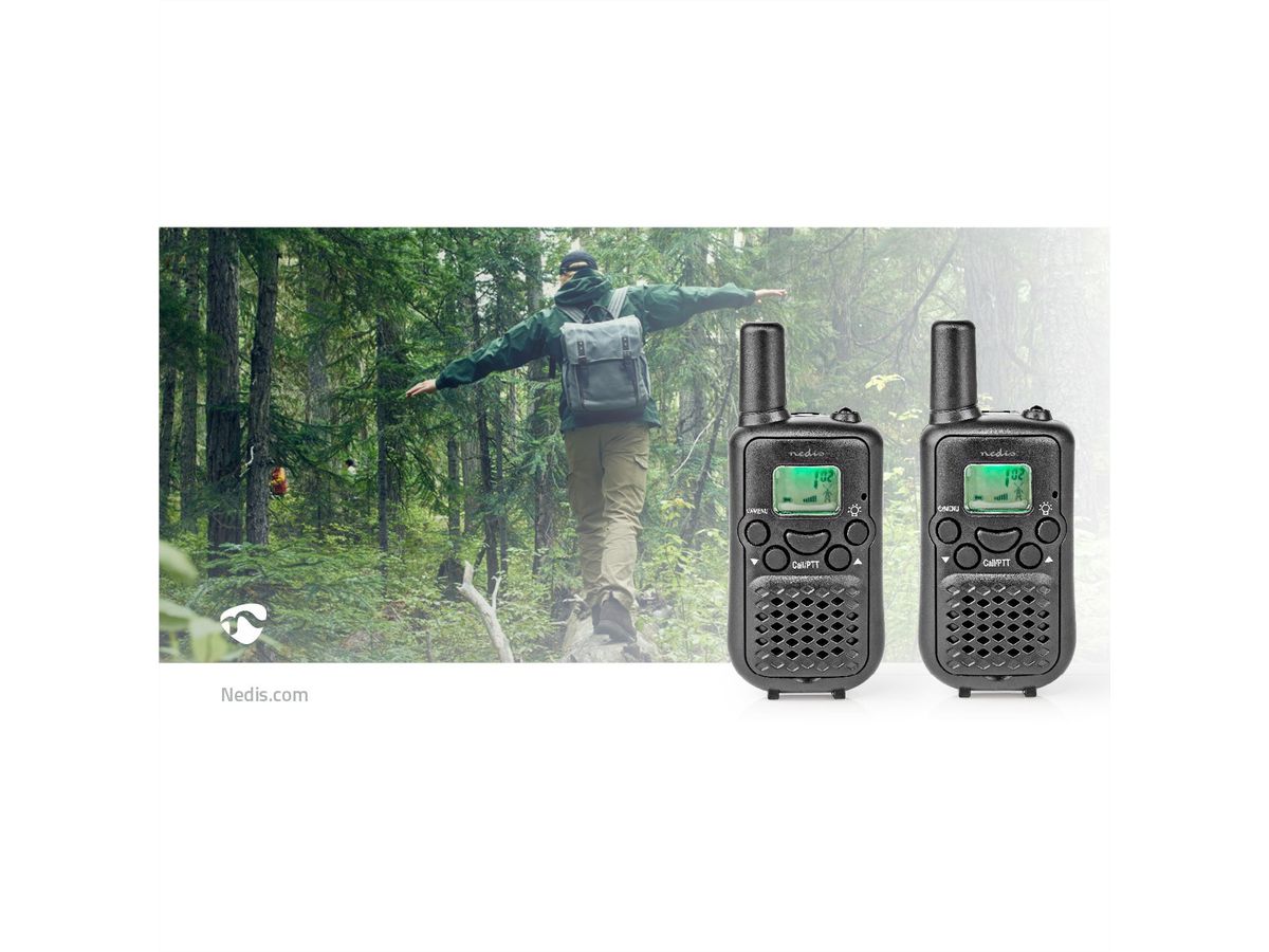 Kit talkie-walkie Nedis, 2 récepteurs, 5 km, 2,5 heures