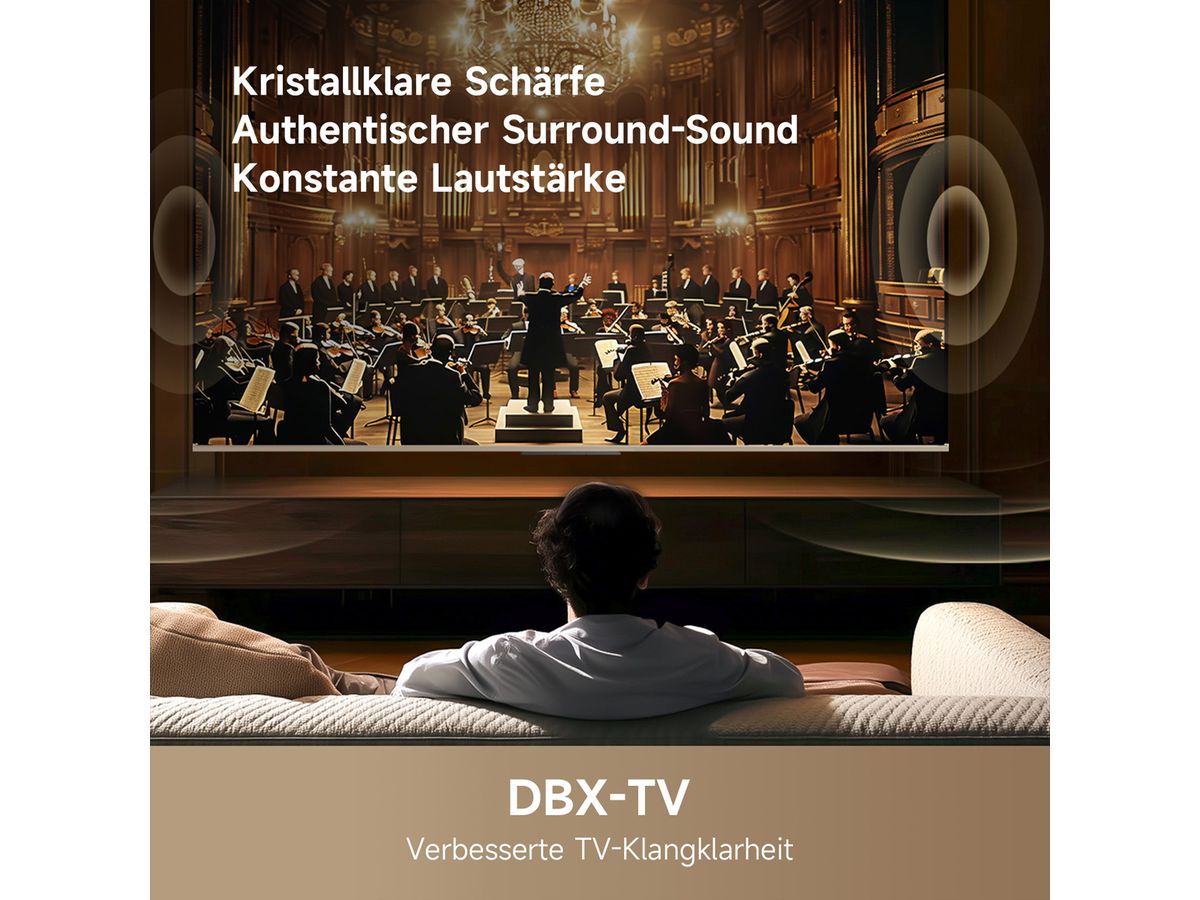 Dreame TV 55", Q100, Vivid QLED-4K, 120Hz, Mineral Black