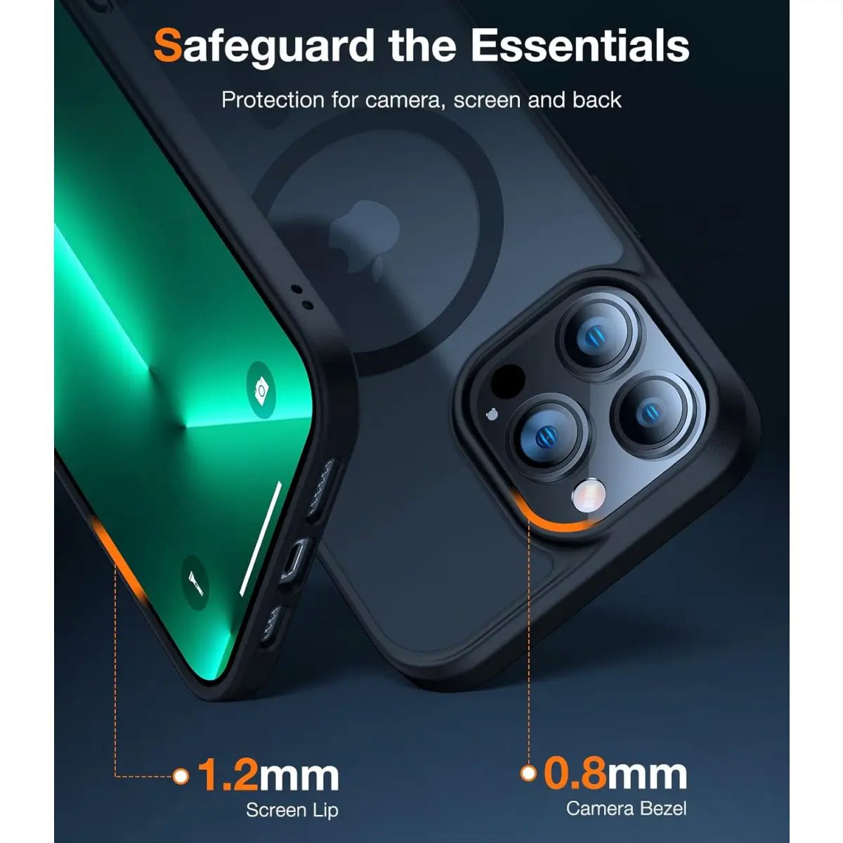 Torras Handyhülle Guardian iPhone 13 Pro Max, MagSafe, schwarz