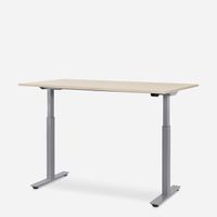 WRK21 Schreibtisch Smart 140 x 80 cm, Höhenverstellbar, Mandal Ahorn / Grau