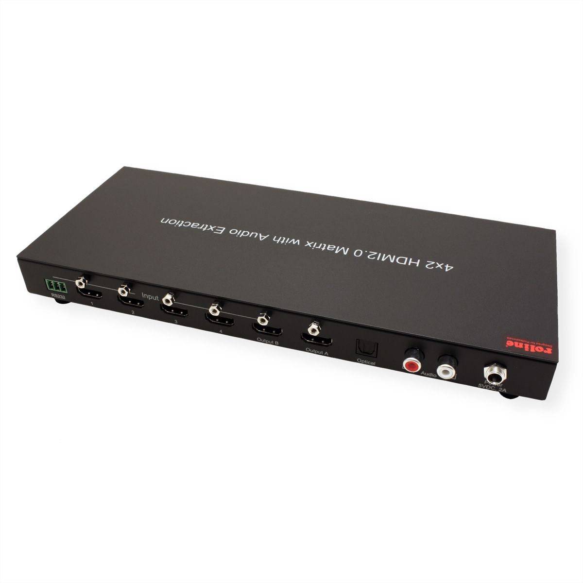 ROLINE 4K HDMI Matrix Switch, 4 x 2, mit Fernbedienung