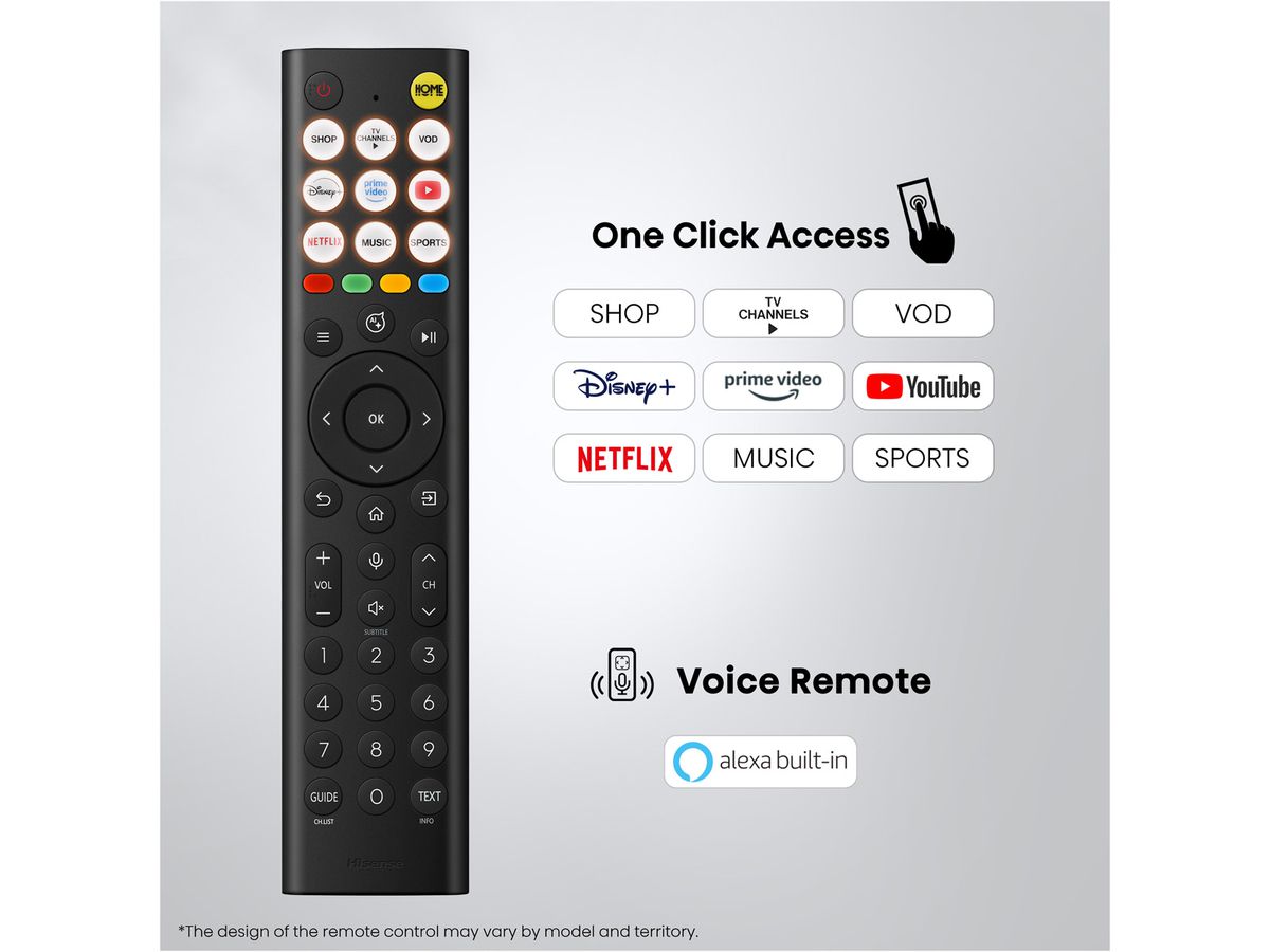 Hisense TV 100U7DSE 100", Mini-LED 4K, 165Hz, 1000 Nits