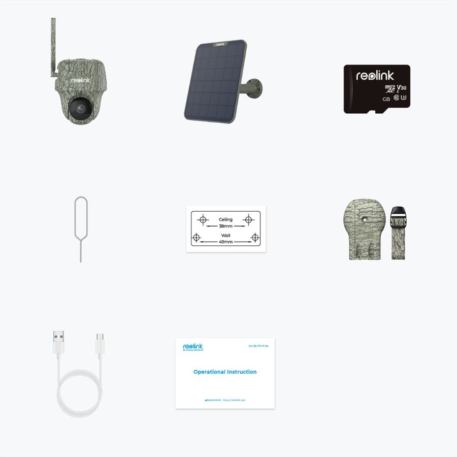 Reolink G450 Outdoor PT-Kamera, 8 MP, 90°, IR-LED 10m, LTE, Solar Panel