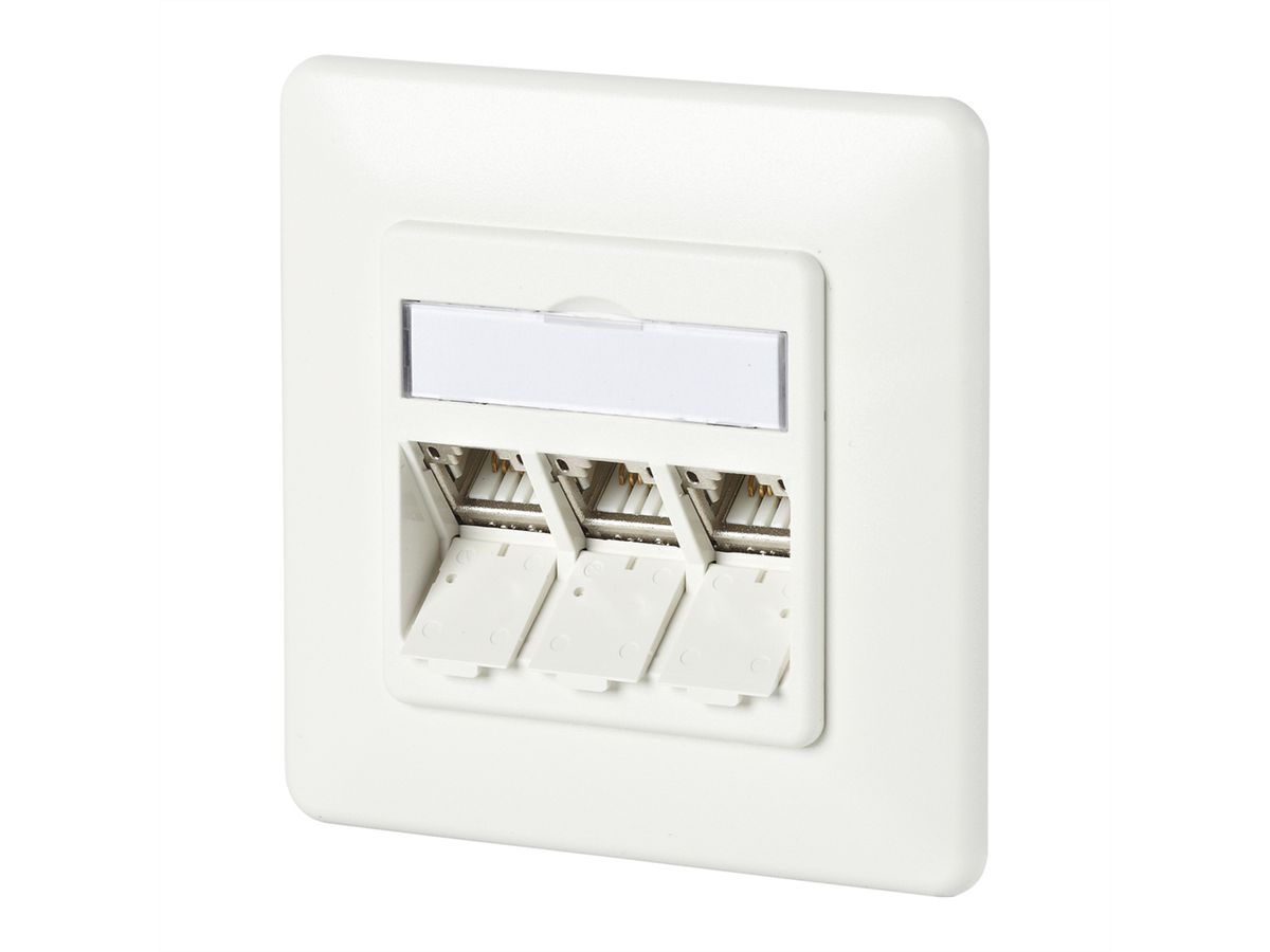 METZ CONNECT C6Amodul 3 ports 180°M UP blanc pur