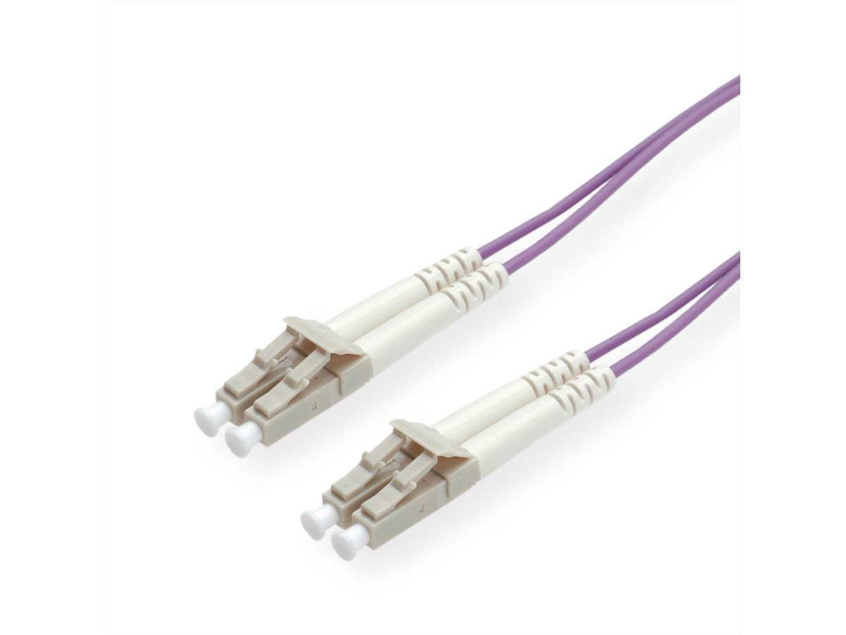 ROLINE LWL-Kabel 50/125µm OM4, LC/LC, violett, 10 m