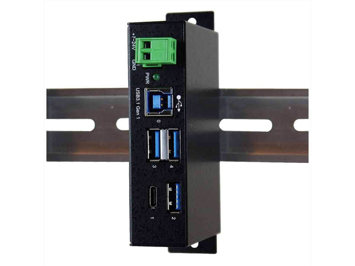 EXSYS EX-1194HMS Hub USB 3.2 Gen1 à 4 ports, C-femelle, protection de surtension