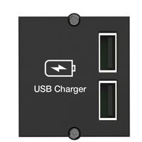 BACHMANN Module Custom USB Double-chargeur, noir, 0,2 m