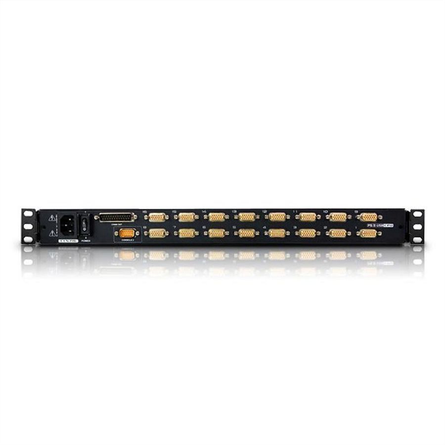 ATEN CL5716N Commutateur KVM VGA LCD à un seul rail PS/2-USB 16 ports, FR-Layout