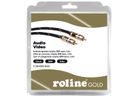 ROLINE GOLD Câble de raccordement RCA simplex M / M, blanc, Retail Blister, 5 m