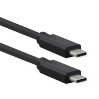 ROLINE Câble USB 3.2 Gen 2x2, avec PD, C-C, M/M, 4K UHD-1, 20Gbit/s, Emark, 100W, noir, 1,5 m