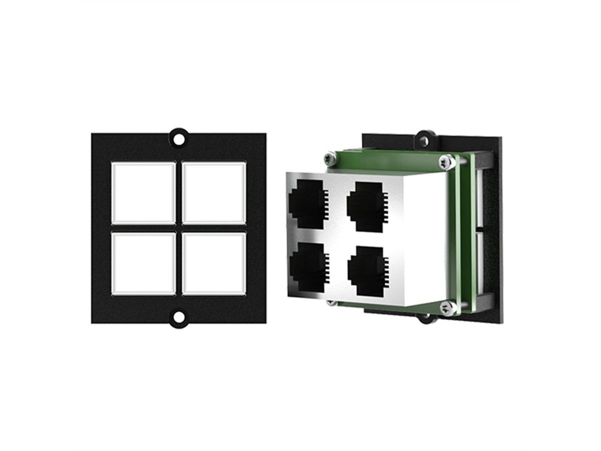 BACHMANN Rahmen 4xTaster 4xRJ11