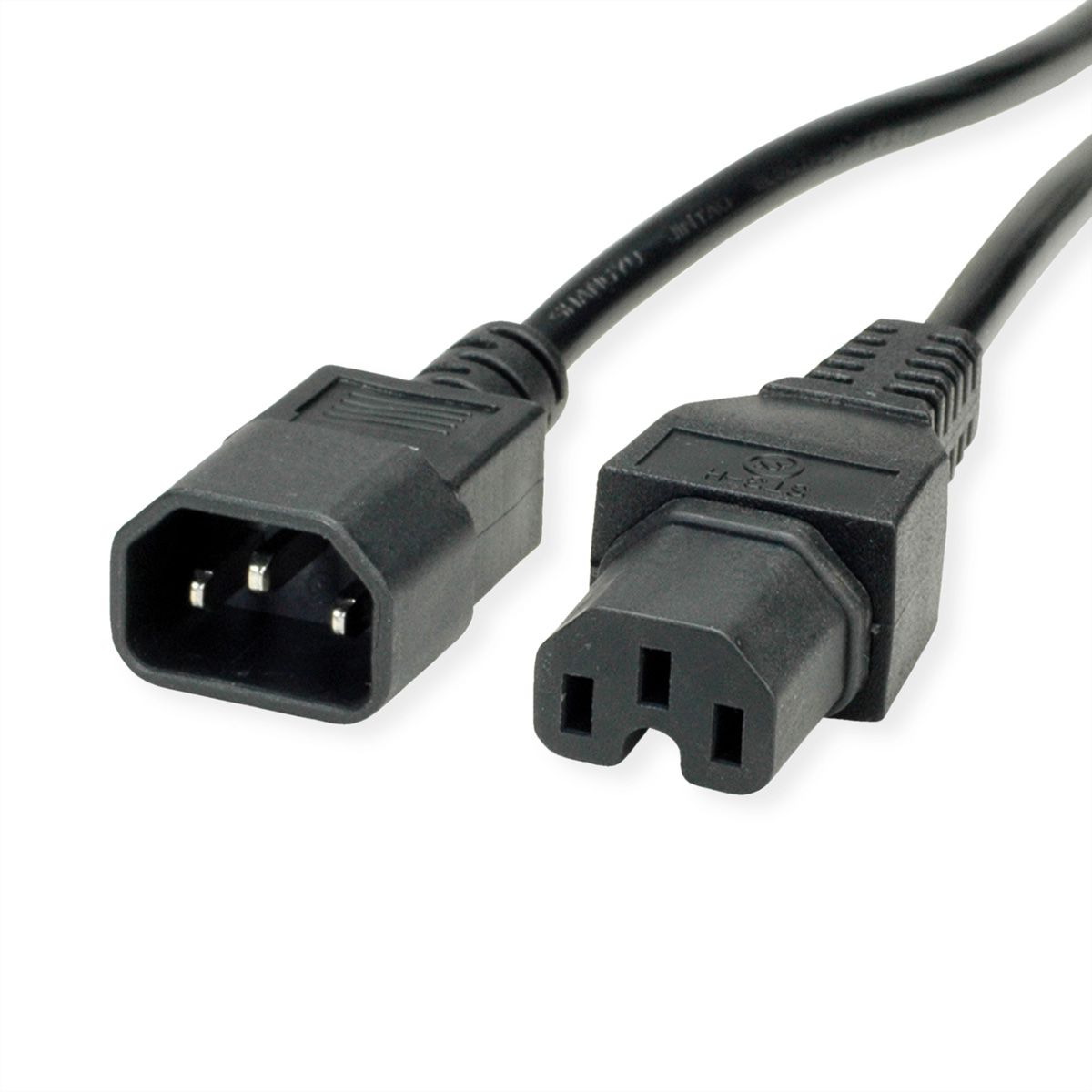 VALUE Câble IEC320/C14 M - C15 F, H05RN-F, noir, 0,5 m
