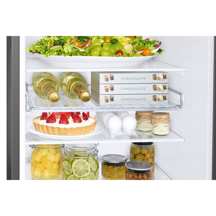 Samsung Réfrigérateur-congélateur RB7300 , 341l, D, WiFi, argenté avec poignée encastrée