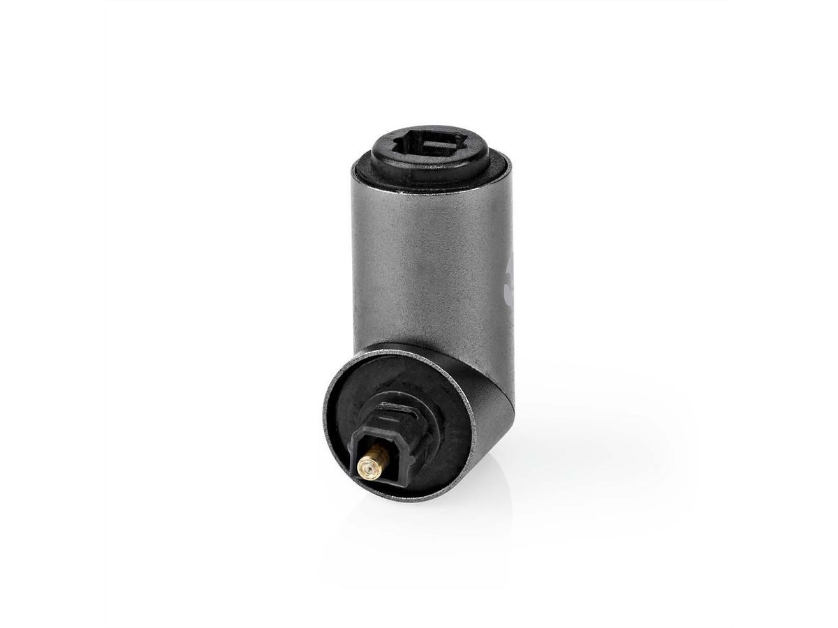 Nedis Toslink Winkel Adapter, 90° abgewinkelt, ST/BU, grau