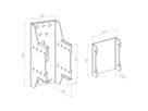 Hagor CPS - Back to Back Rail, adapter for from wall installation