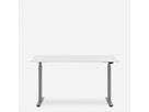 WRK21 Bureau Smart 180 x 80 cm, Hauteur réglable, Blanc uni / Gris