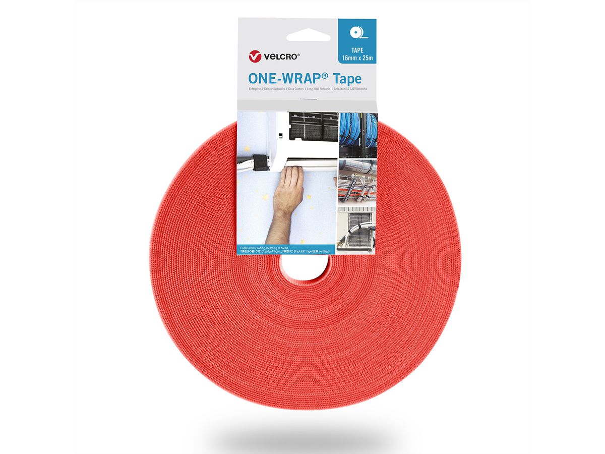 VELCRO® One Wrap® Bande 25 mm, orange, 25 m