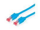 Cordon DÄTWYLER Cat.6 (Classe E) S/FTP, CU 7702 flex LS0H, Hirose TM21, bleu, 0,5 m