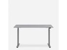 WRK21 Schreibtisch Smart 180 x 80 cm, Höhenverstellbar, Grau Uni / Grau