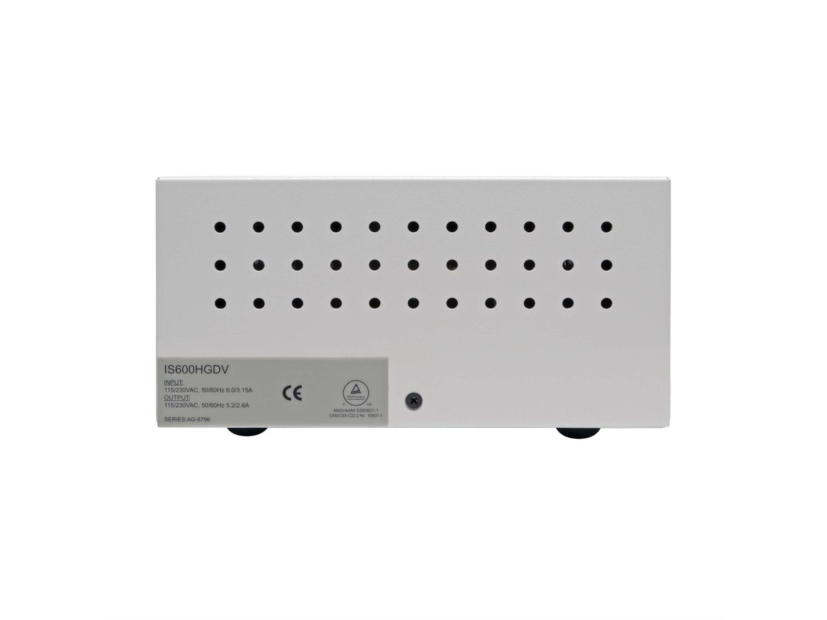 Eaton Isol. Trafo Dual-Volt. 115/230V 600W 60601-1 Medical C14 In 6 C13 Out