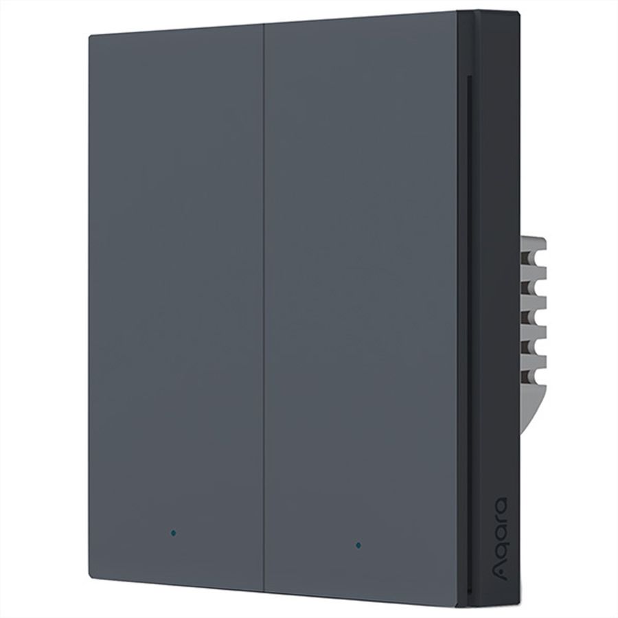 Aqara Wandschalter H1 ohne Neutralleiter, 2x Schalter, für 86mm Format