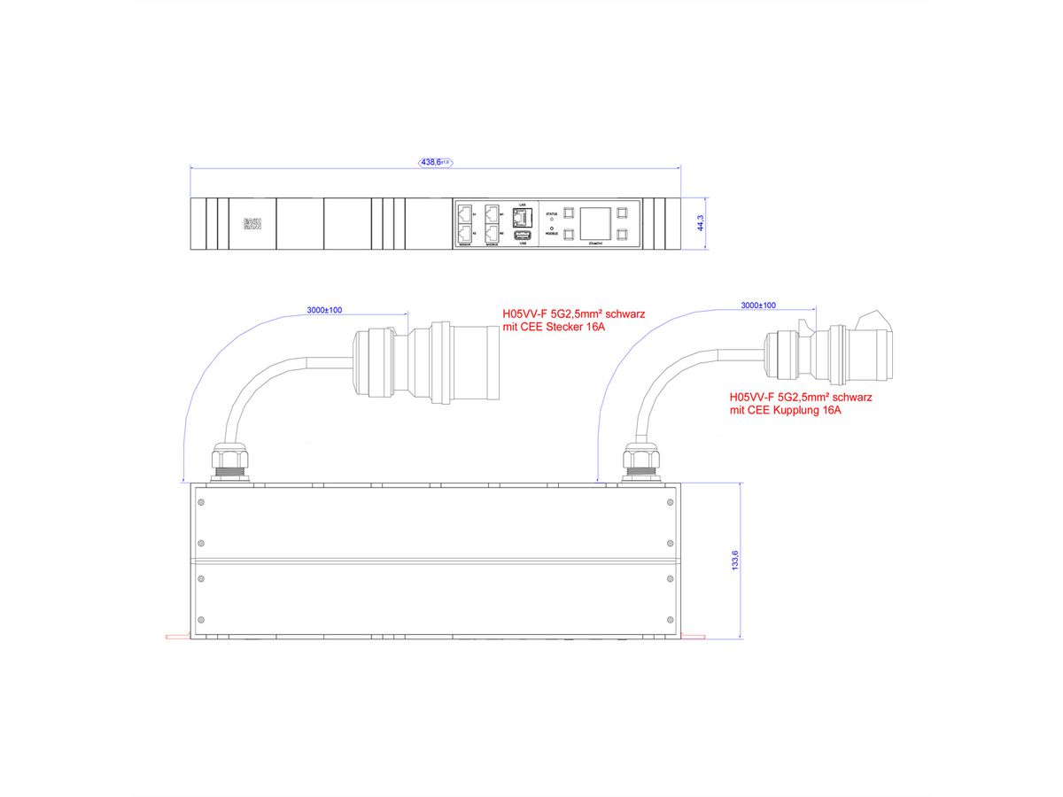 BACHMANN BN3000-XXL courant 2x3m CEE 16A