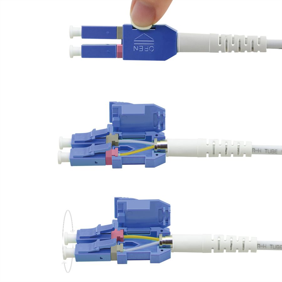 ROLINE LWL-Kabel duplex 9/125µm OS2, LC/LC, LSOH, UNIBOOT, Slim, gelb, 0,5 m