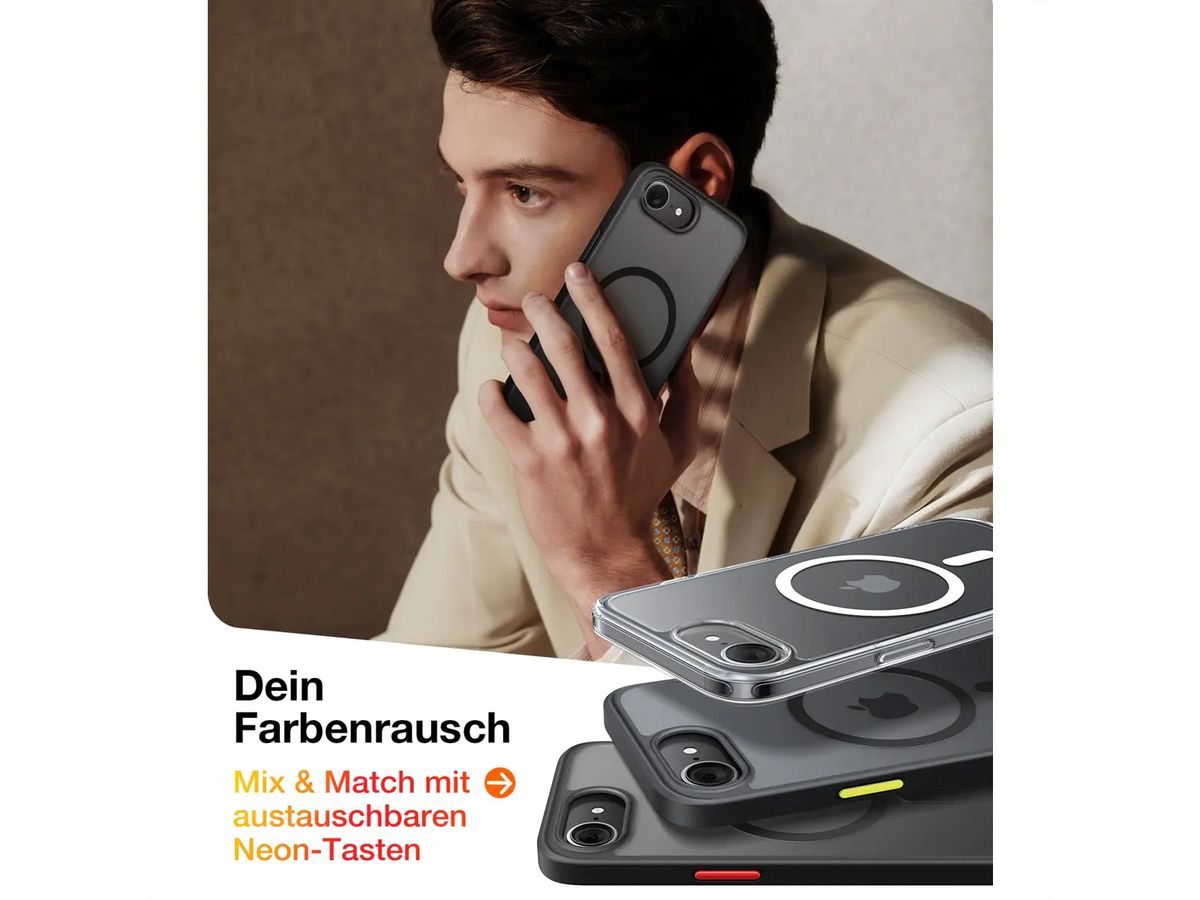 Torras Guadrian Case, iPhone 16e, MagSafe, noir