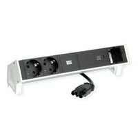 BACHMANN DESK2 2xSchutzkontakt USB C, USB Charger 60W 1xABD 0,2m GST18 weiss