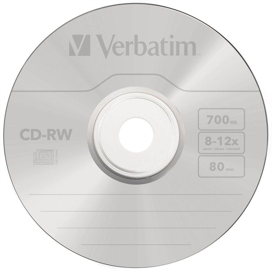 Verbatim CD-RW Spindle 700MB 12x 10 Pack