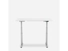 WRK21 Schreibtisch Work 140 x 80 cm, Höhenverstellbar, Weiss Uni / Grau