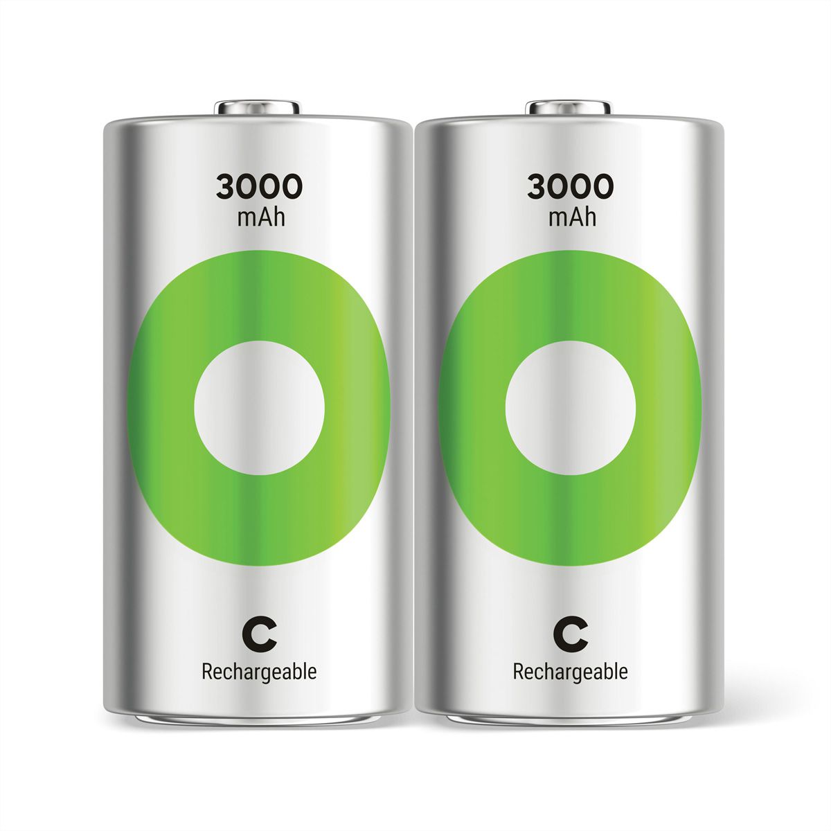 GP Batteries Recyko+, Akku 2xC, 3000 mAh, 1,2 V
