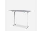 WRK21 Bureau Work 160 x 80 cm, Hauteur réglable, Gris uni / Blanc