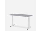 WRK21 Schreibtisch Smart 100 x 60 cm, Höhenverstellbar, Grau Uni / Weiss
