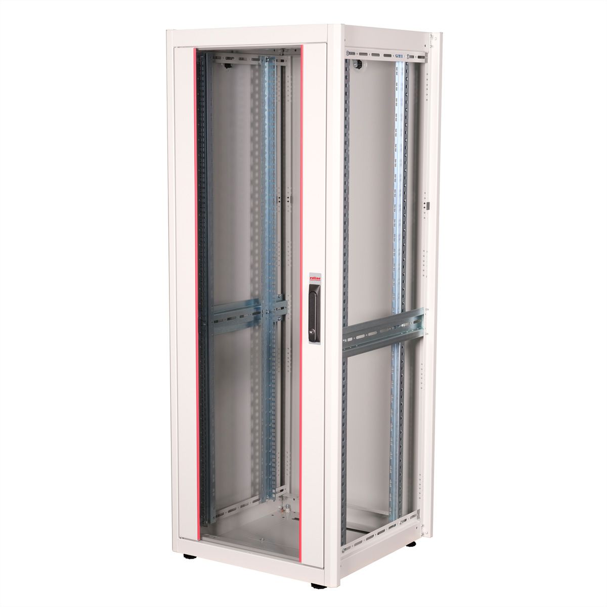 ROLINE 19-Zoll Netzwerkschrank Basic 32 HE, 600x600 BxT Glastür grau