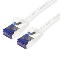 VALUE Patchkabel Cat.6A (Class EA) FTP, extra-flach, weiß, 0,5 m