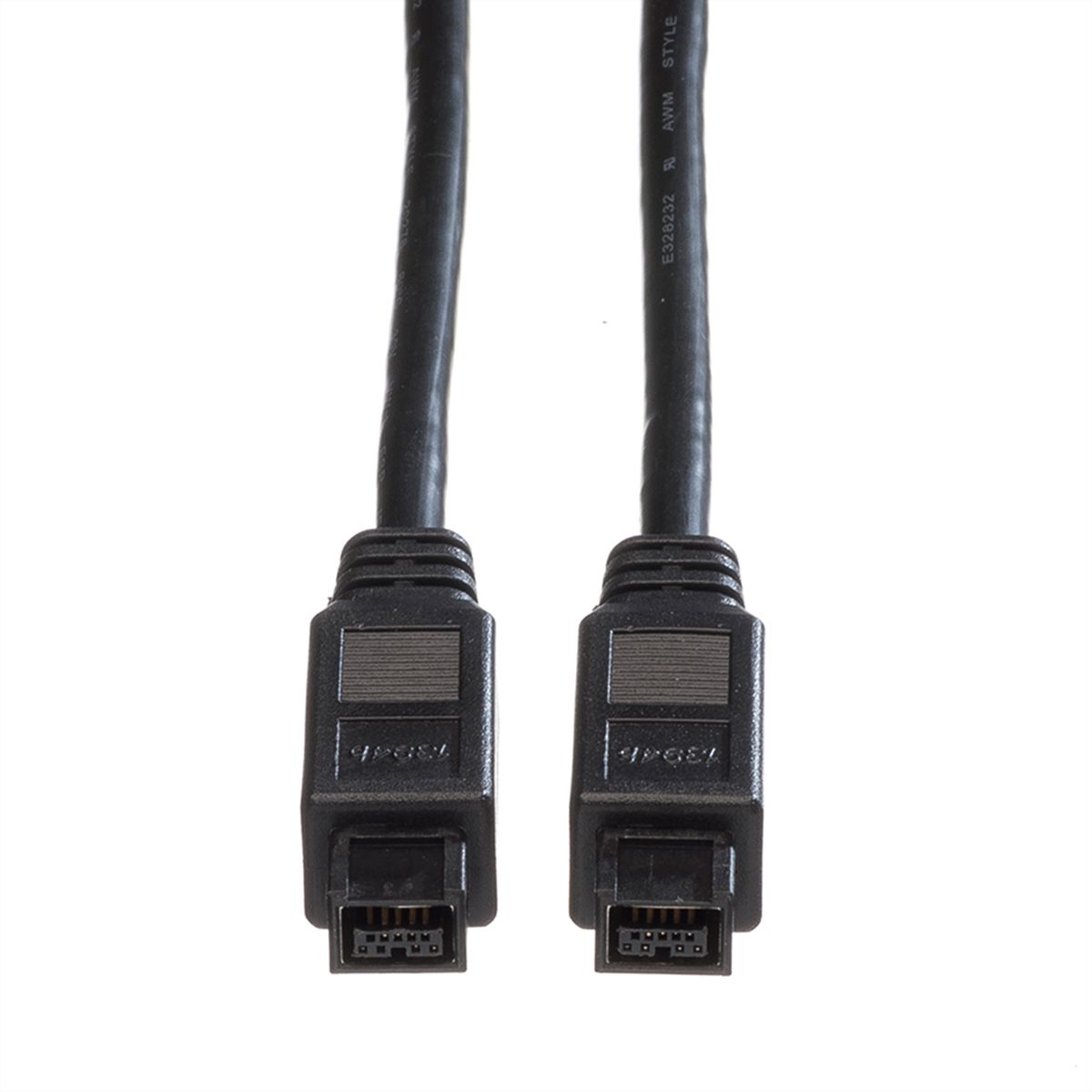 ROLINE IEEE 1394b Kabel, 9/9polig, schwarz, 1,8 m