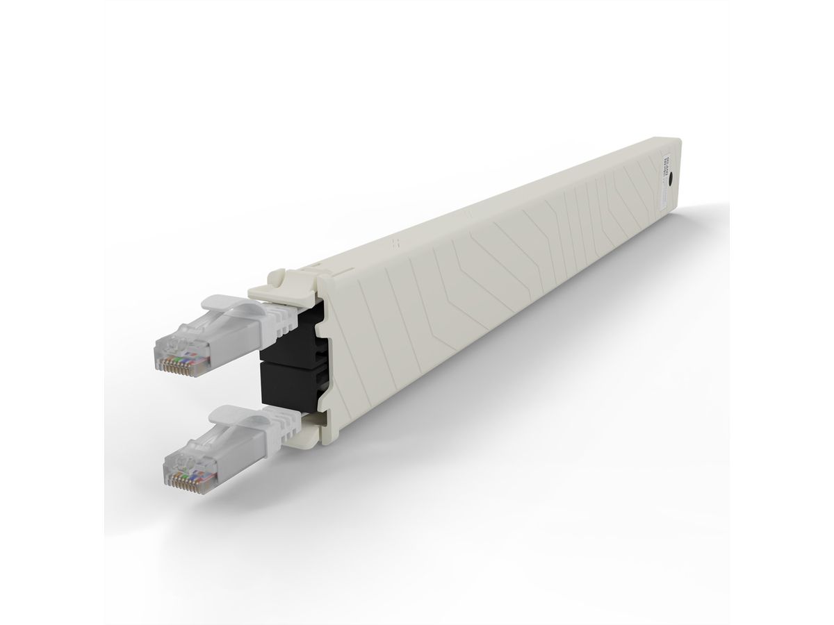 patchbox.one Kassette 8RU UTP weiß Cat.6a 0,8m